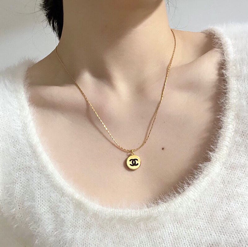 Chanel Pearl Drop Necklace - Gold-Tone Metal Pendant Necklace