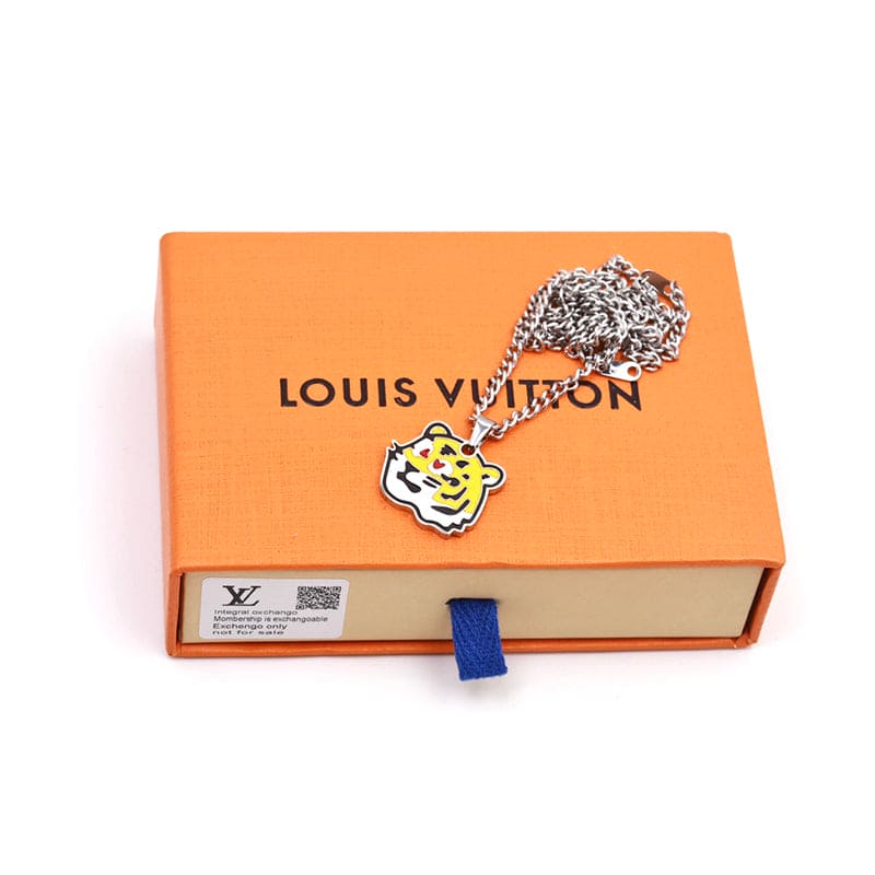 Louis Vuitton x Nigo Tiger Pendant Necklace Silver in Silver/Enamel with  Silver-tone - US