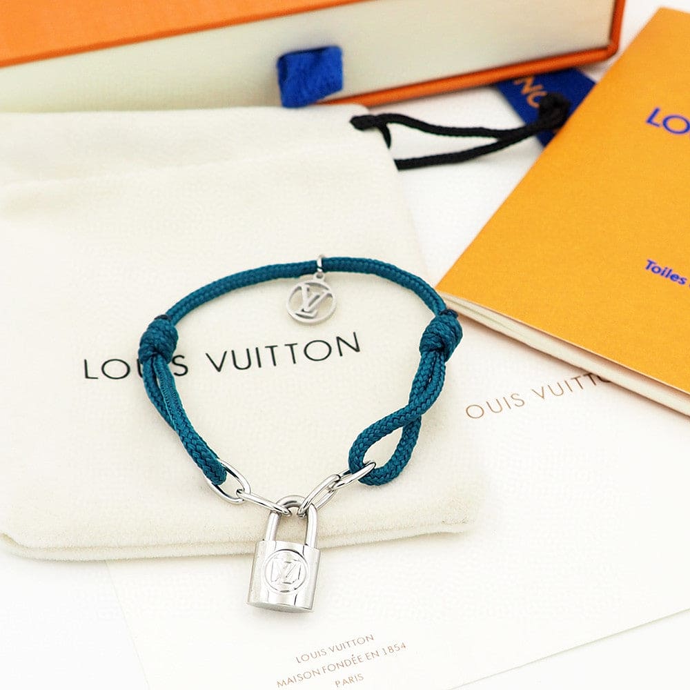 18K Louis Vuitton LV Silver Lockit X Virgil Abloh Bracelet – JewelsFIts